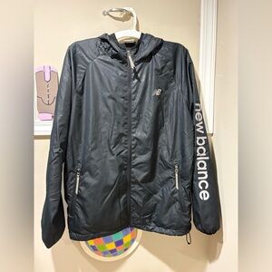 New Balance Charcoal Gray/ Black Windbreaker